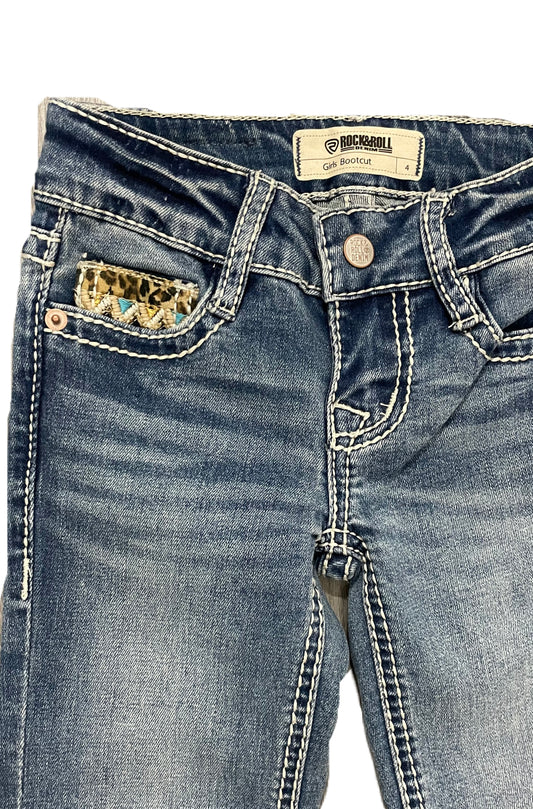 Pantalón Rock and roll denim para niña