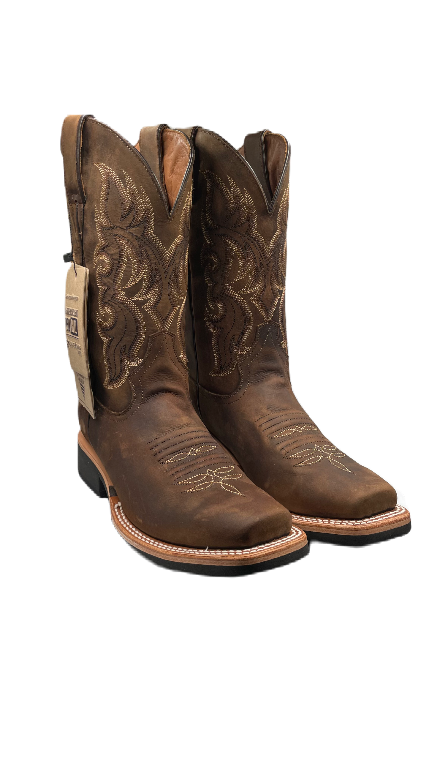 Bota piel de res café claro