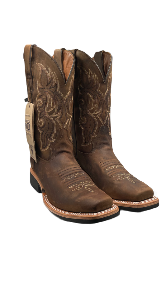 Bota piel de res café claro