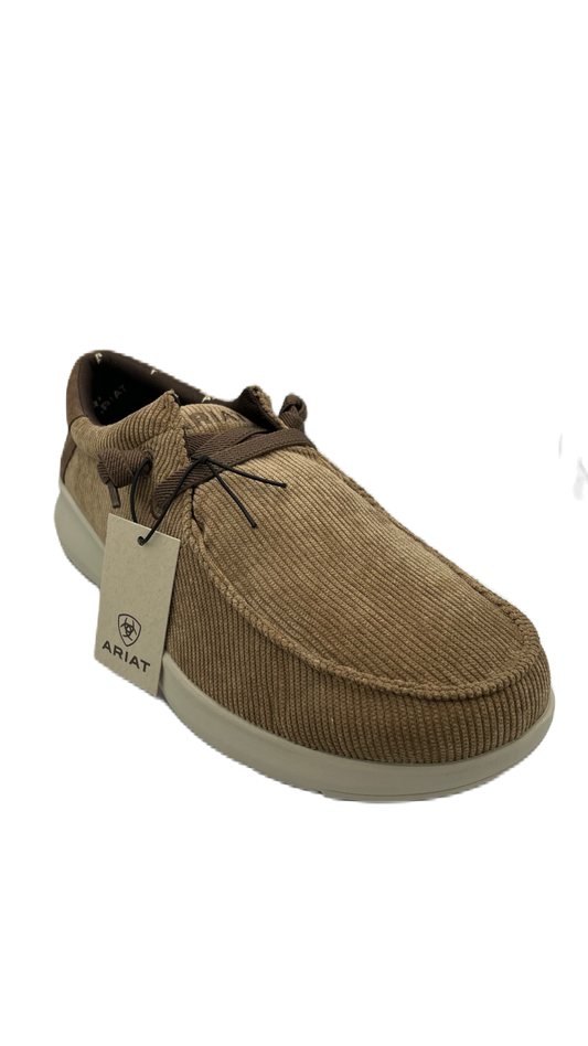 Zapato Ariat caballero tela de pana color arena