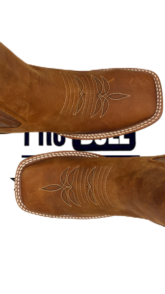 Botin de caballero res color miel