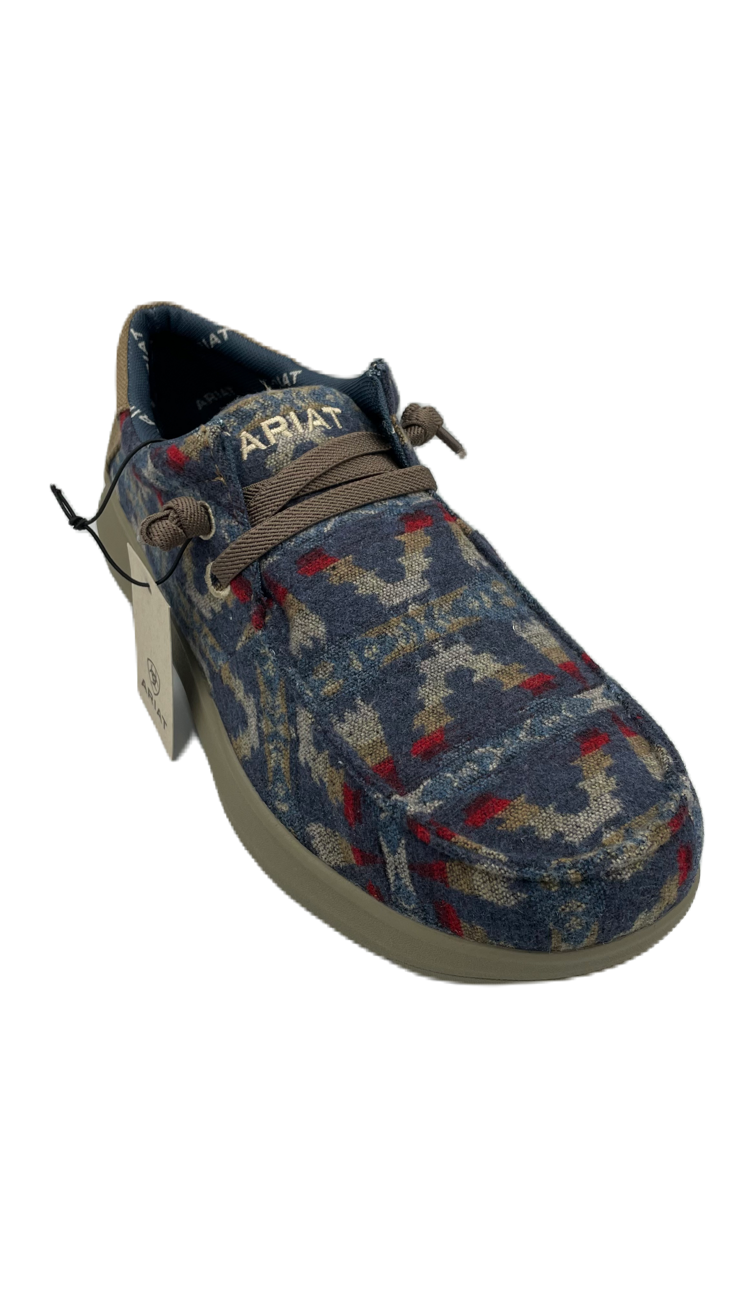 Zapato Ariat caballero con diseño azteca en azul y colores
