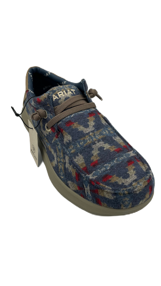 Zapato Ariat caballero con diseño azteca en azul y colores