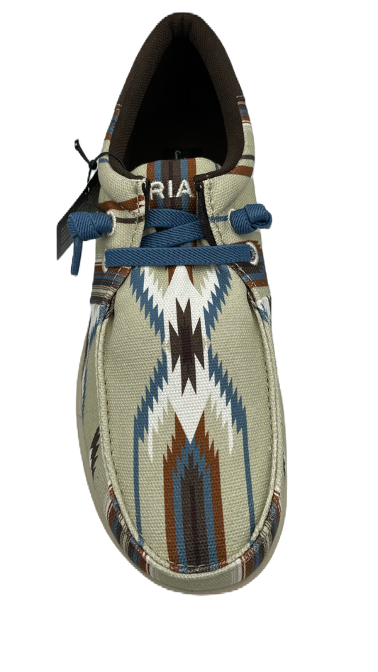 Zapato Ariat chimayo caballero con diseño azteca en colores claro