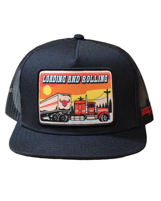 Gorra de camionero clásica de Rough Hand Brand negro