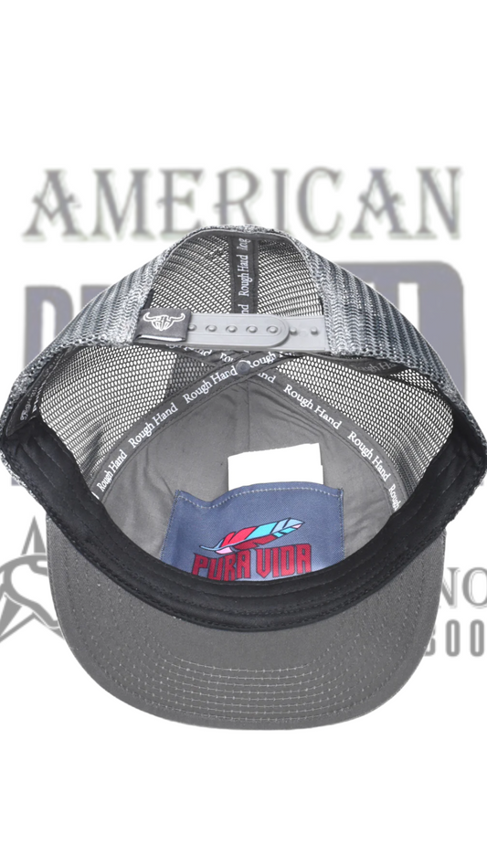Gorra de camionero clásica de Rough Hand Brand Gris
