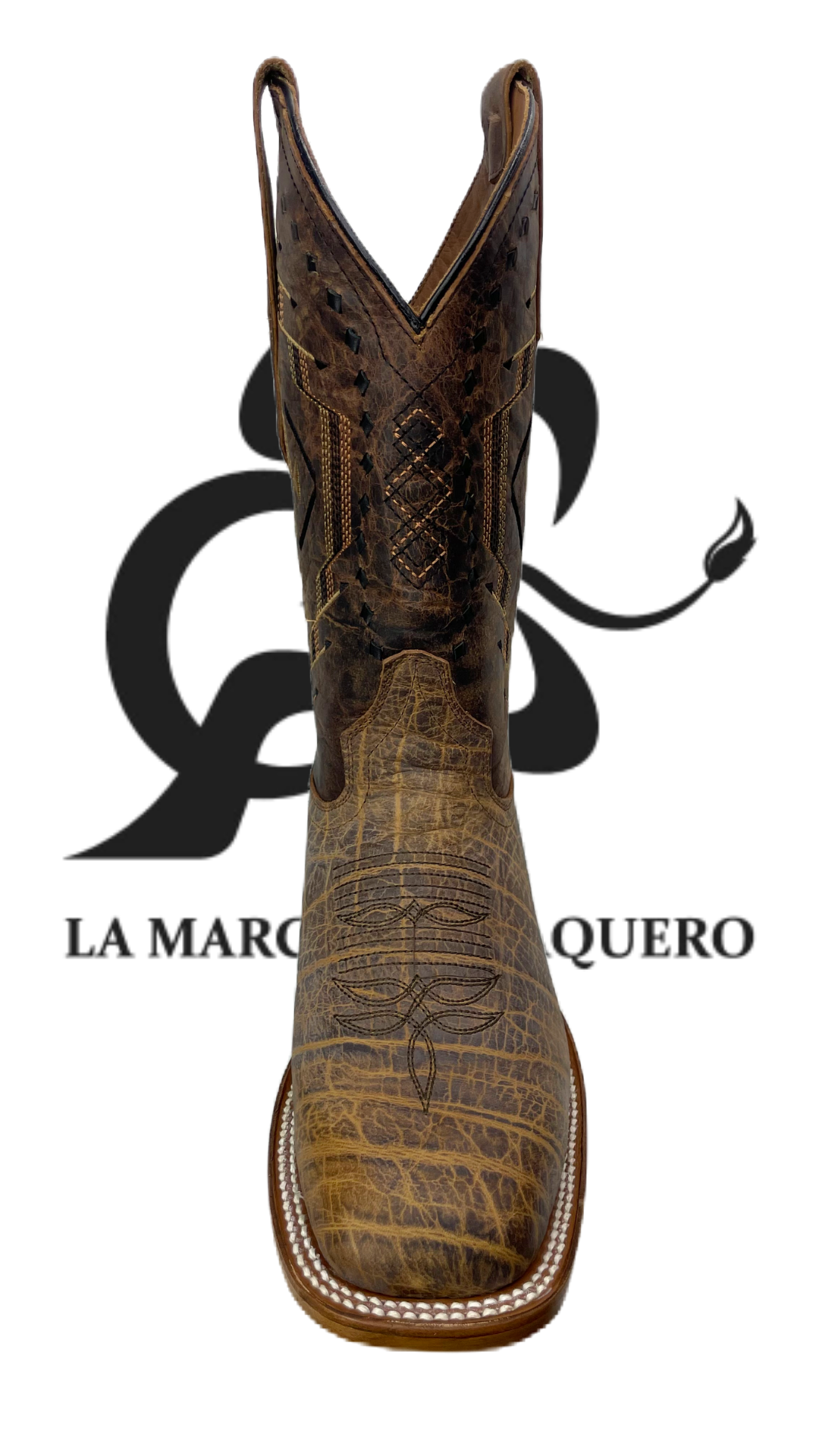 Bota vaquera para hombre piel de bisonte1