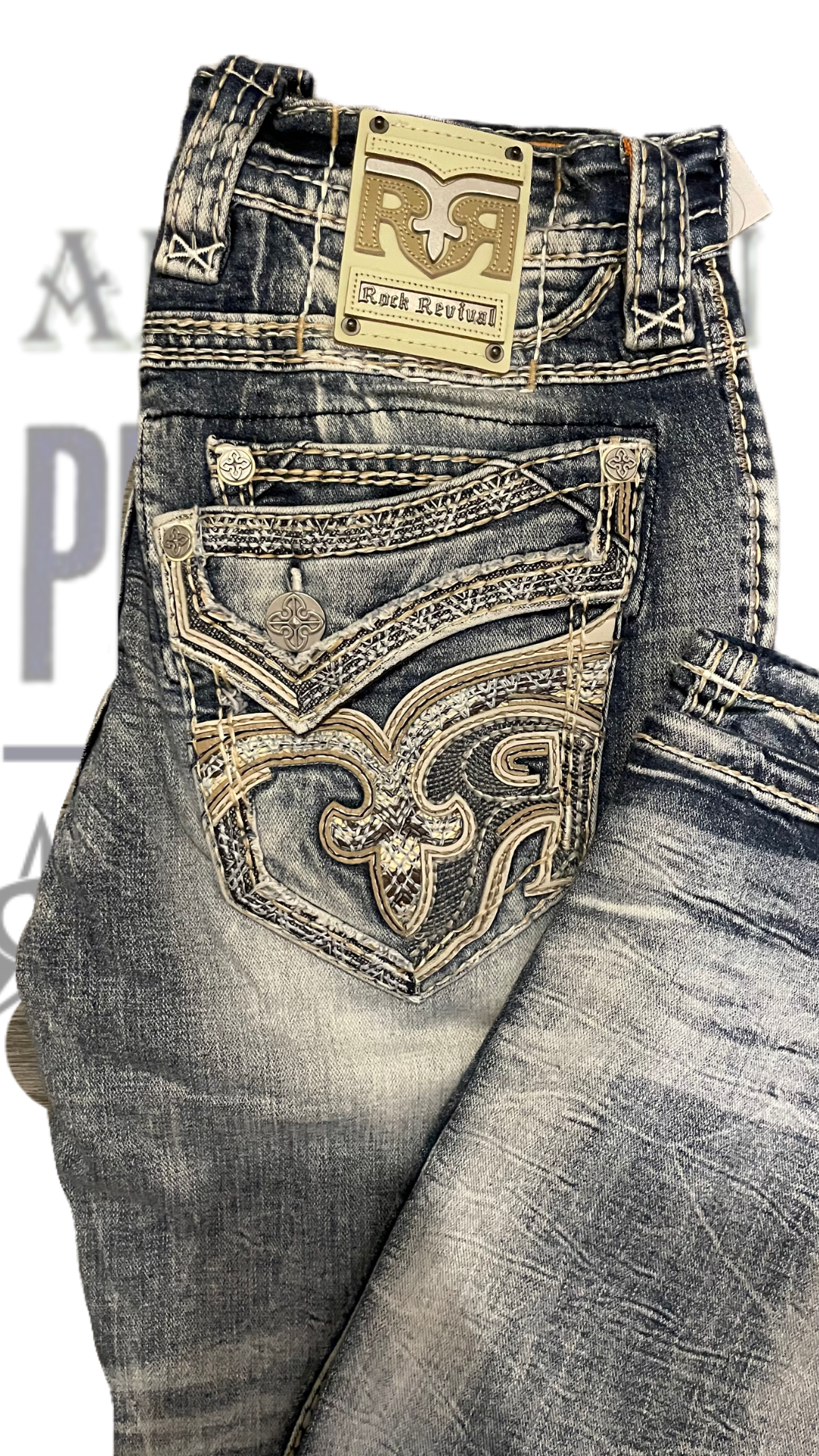 Pantalón rock revival Meyrick corte recto claro