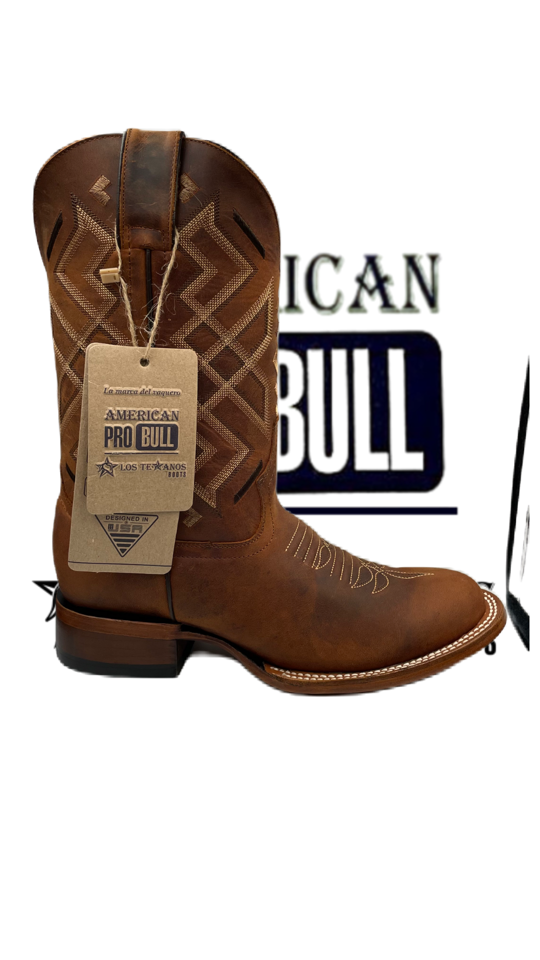 Bota de piel de res color miel para hombre