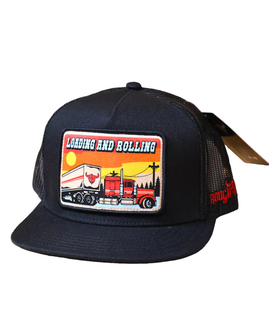 Gorra de camionero clásica de Rough Hand Brand negro