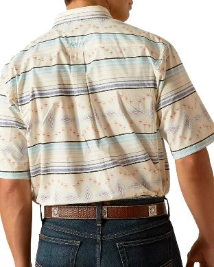 Camisa ariat de caballero manga corta con botones para hombre