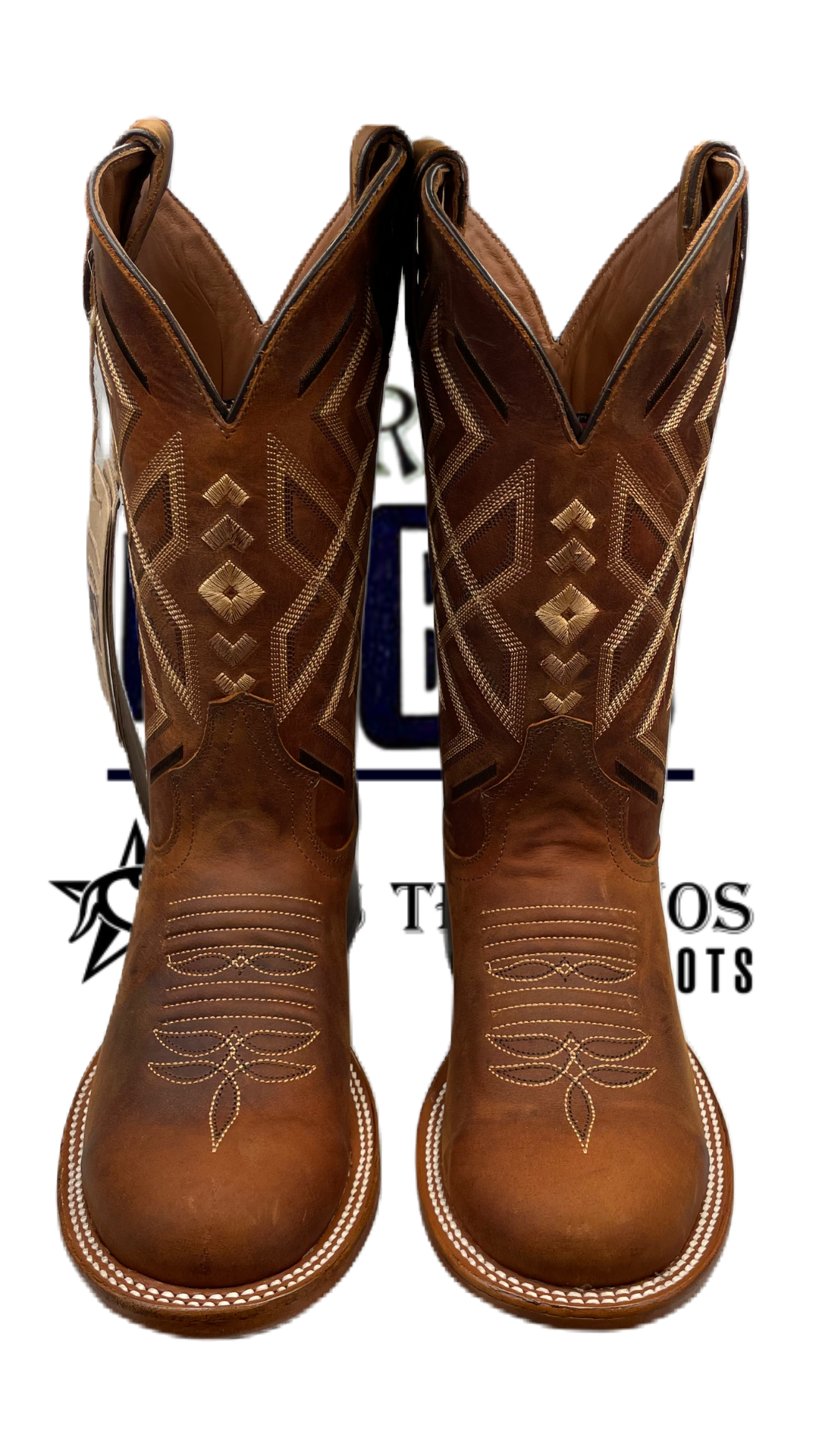 Bota de piel de res color miel para hombre