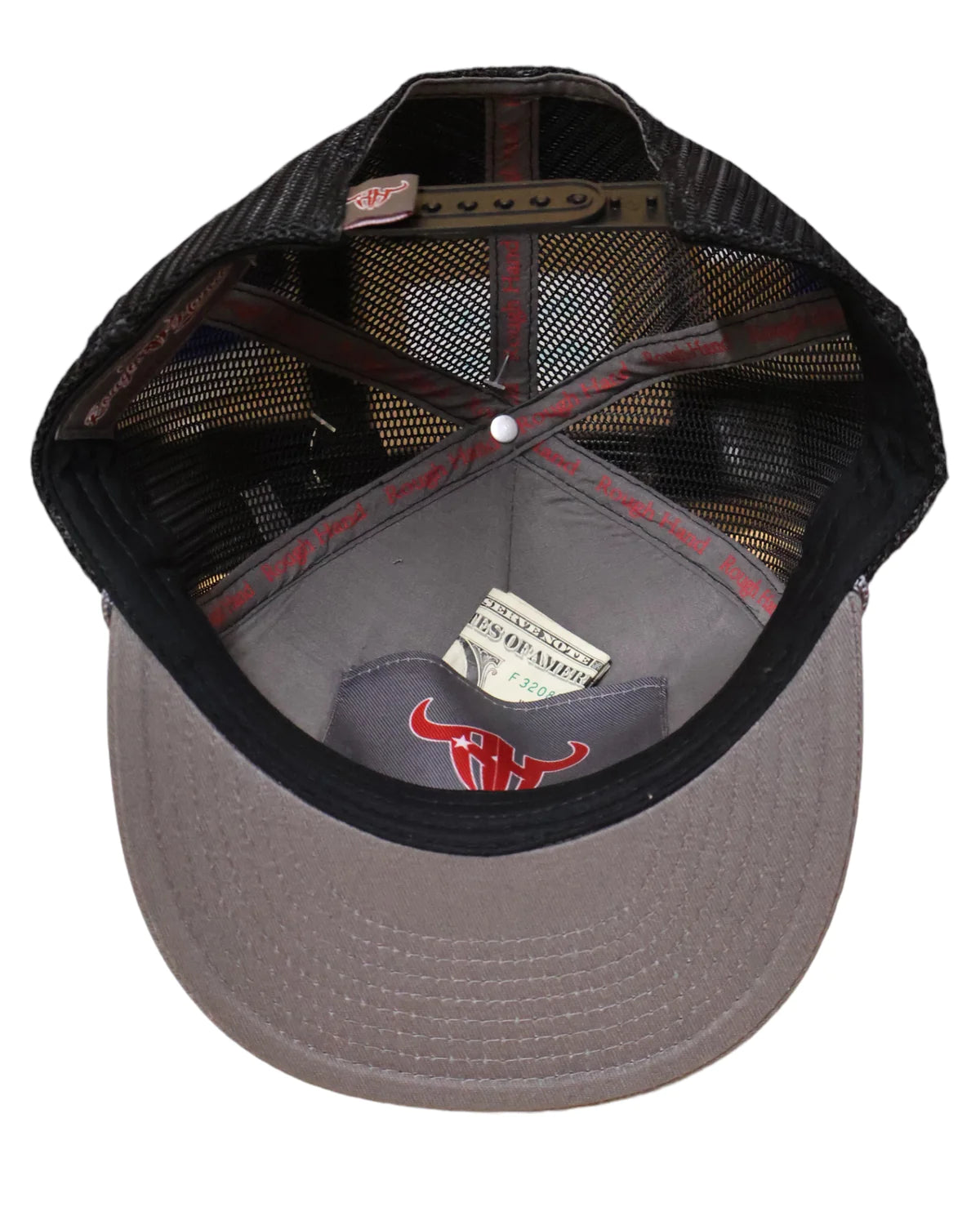 Gorra de camionero clásica de Rough Hand Brand Gris