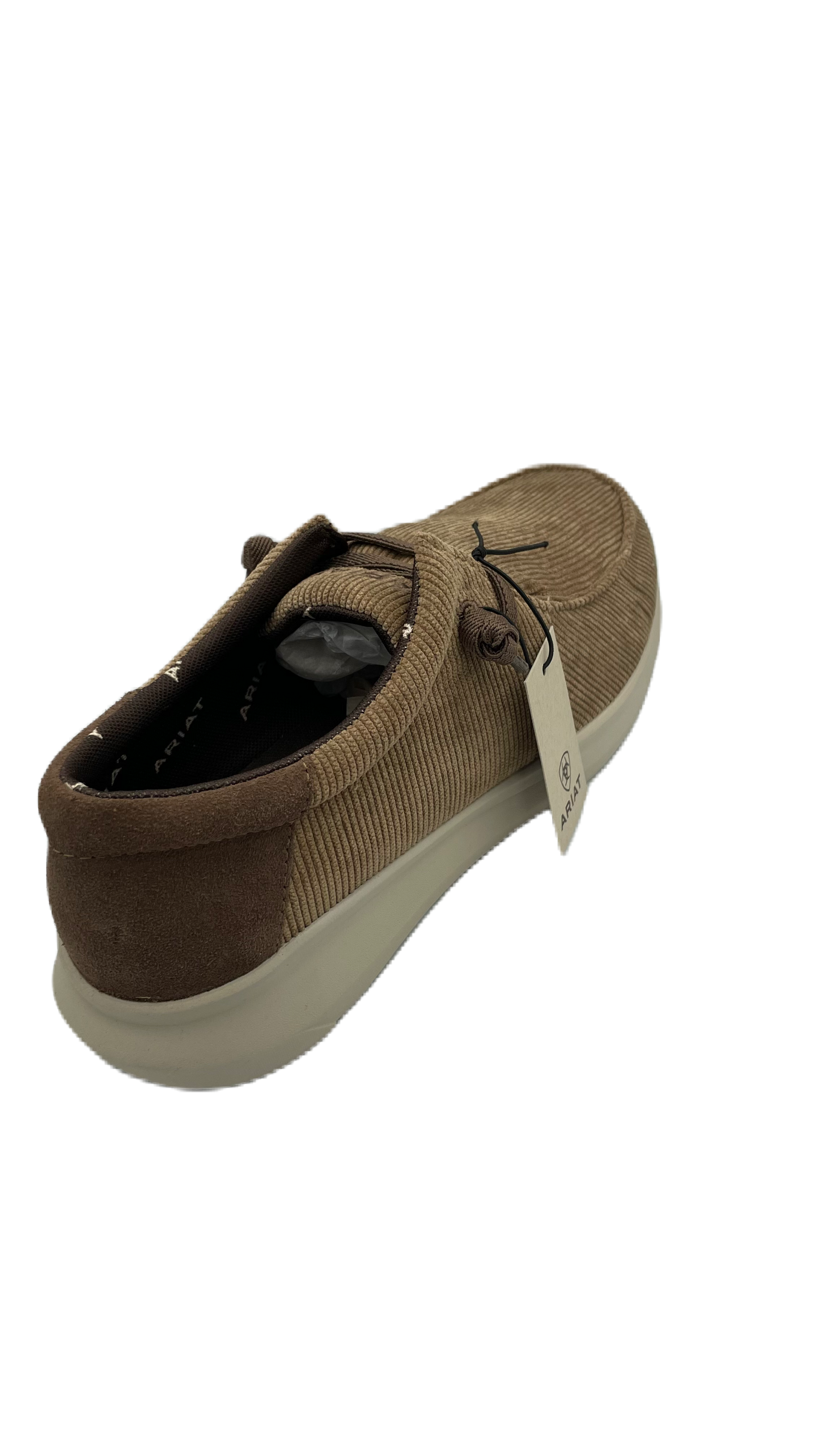 Zapato Ariat caballero tela de pana color arena