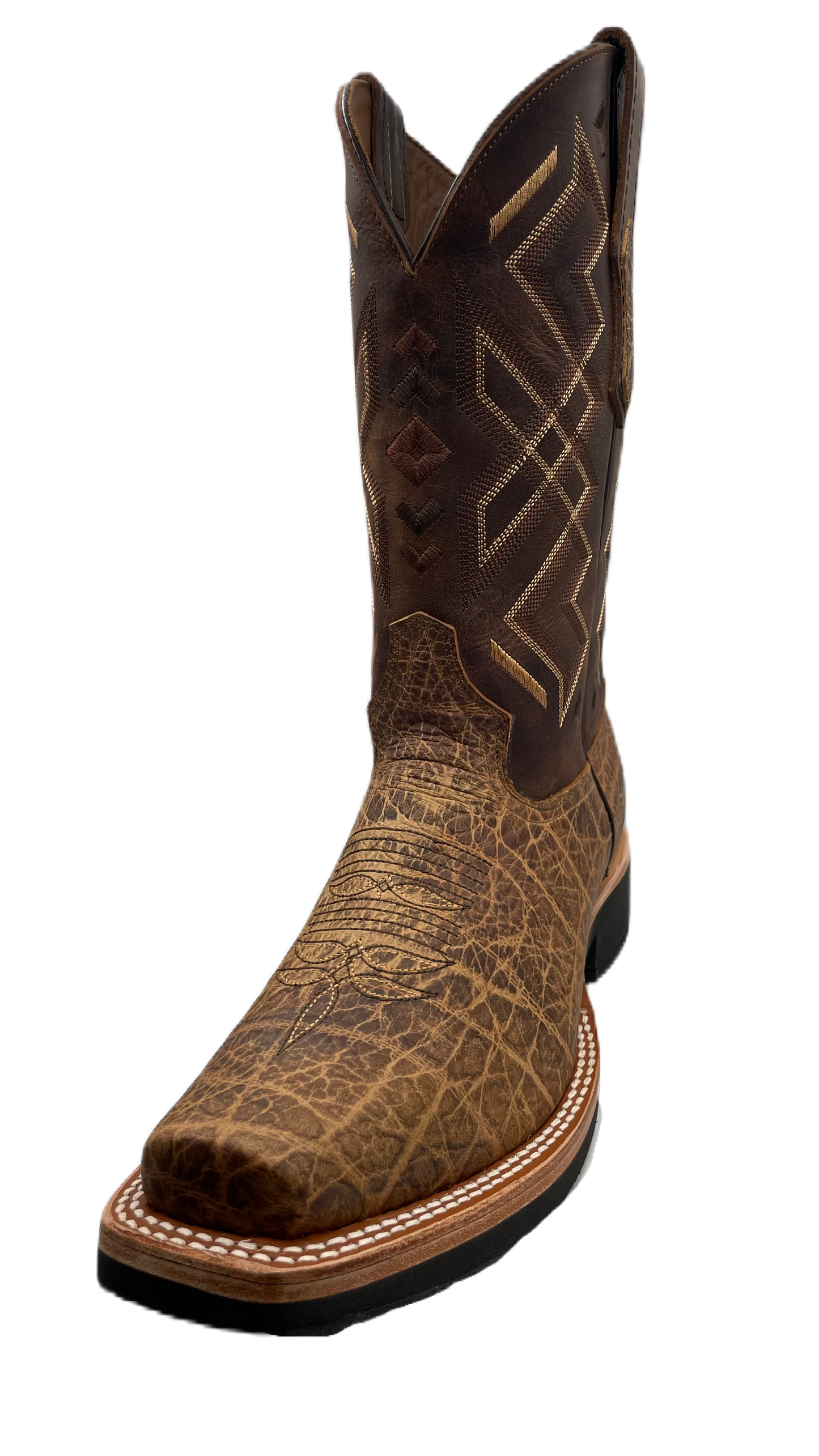 Bota vaquera para hombre piel de bisonte