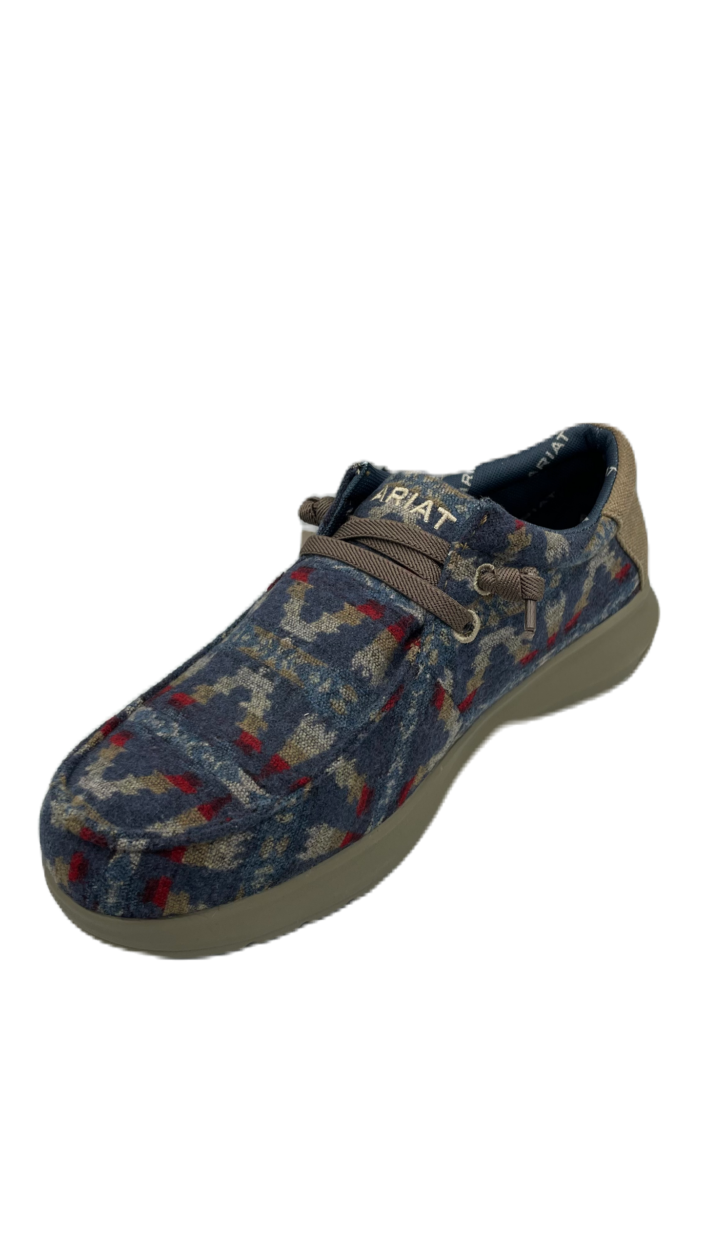 Zapato Ariat caballero con diseño azteca en azul y colores