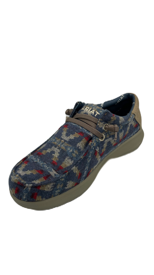 Zapato Ariat caballero con diseño azteca en azul y colores