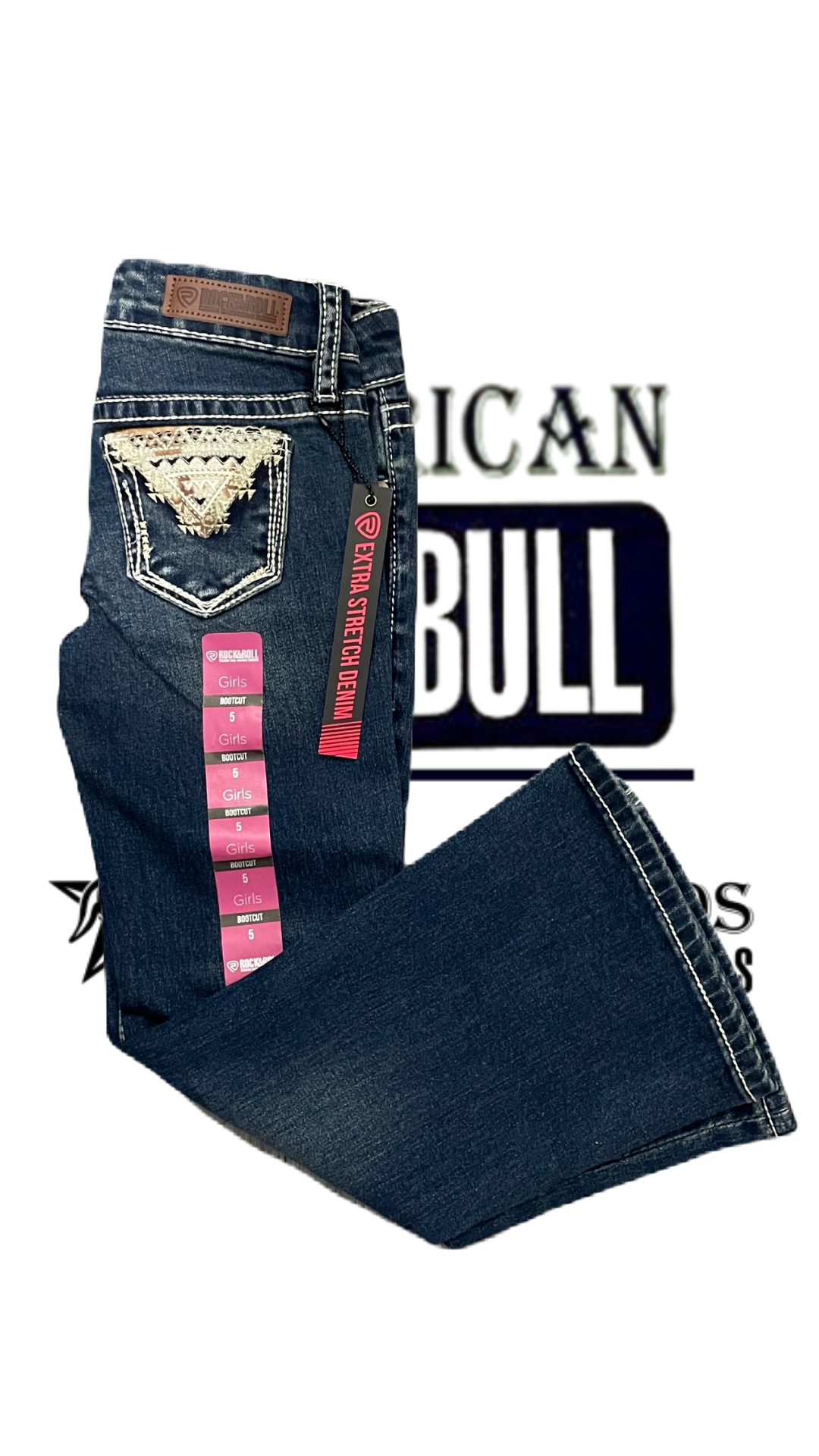 Pantalón Rock and roll denim para niña