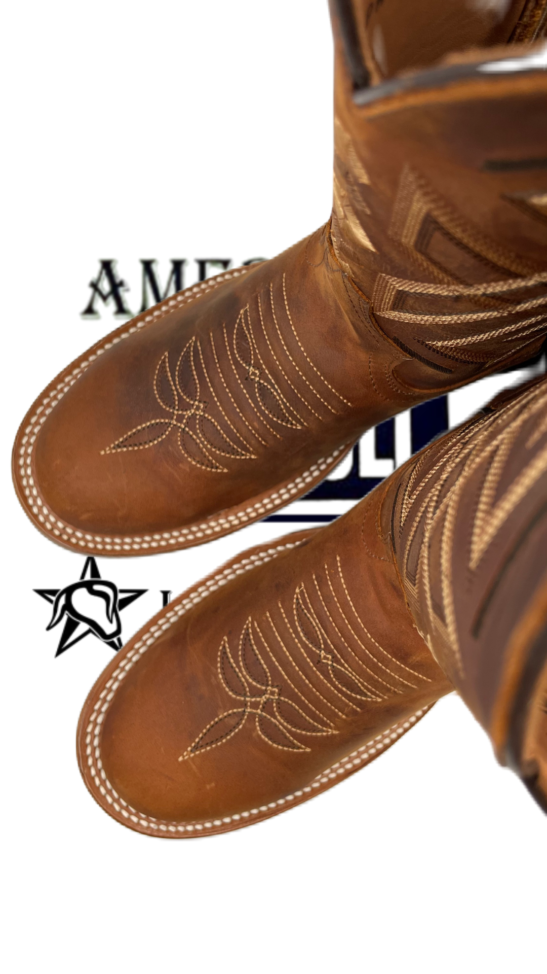 Bota de piel de res color miel para hombre