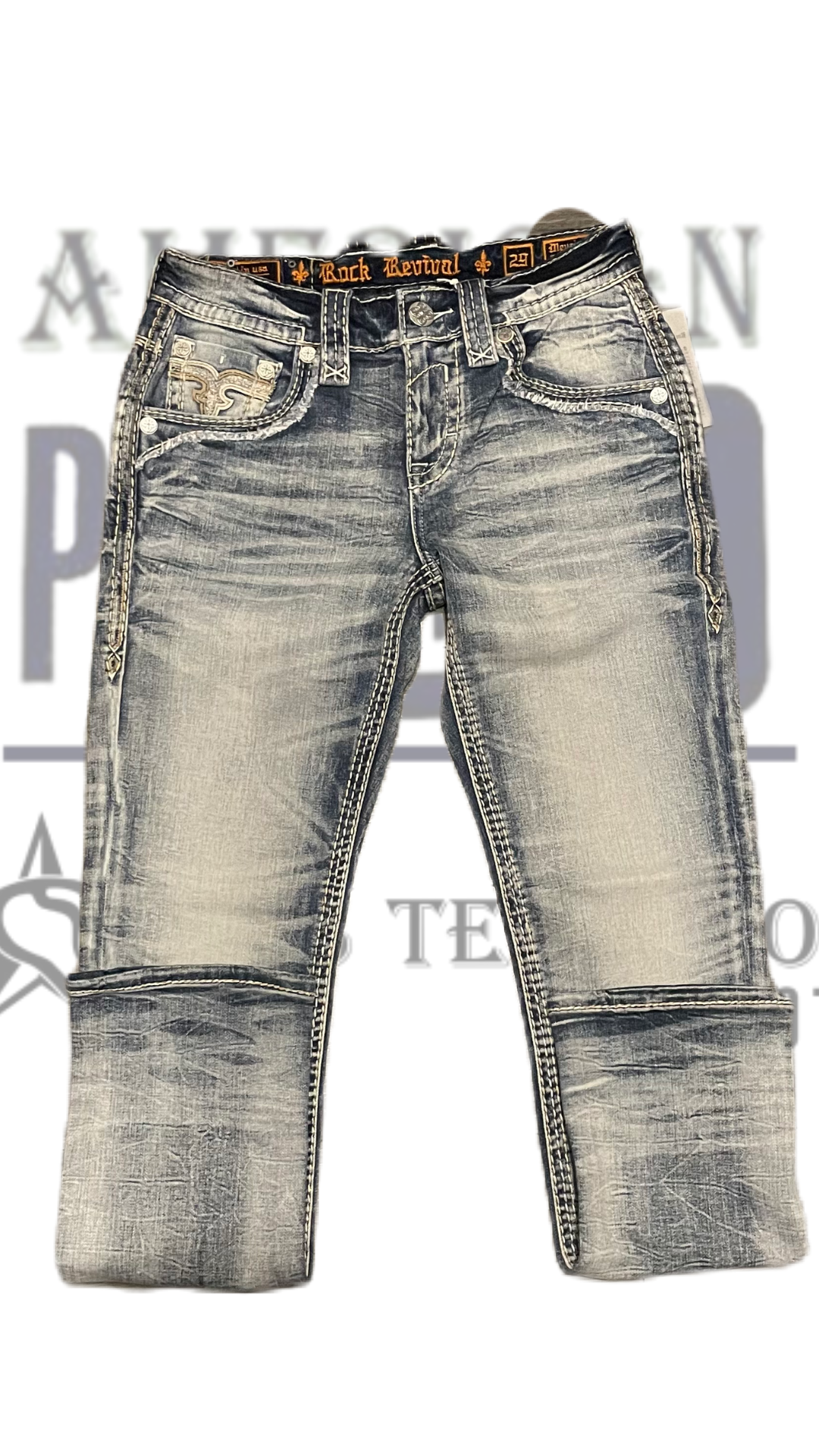 Pantalón rock revival Meyrick corte recto claro