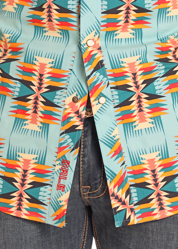 Camisa turqueza retro rockandroll