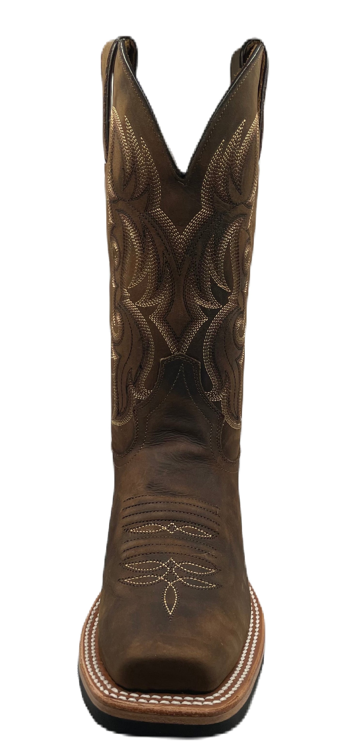 Bota piel de res café claro