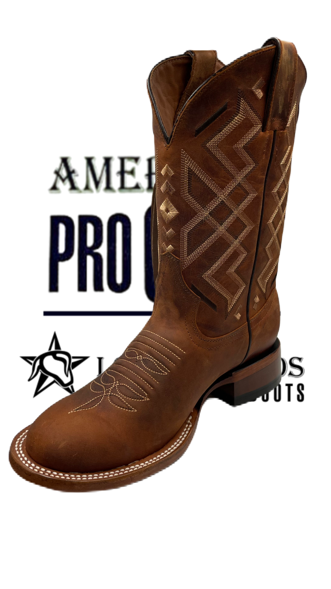 Bota de piel de res color miel para hombre