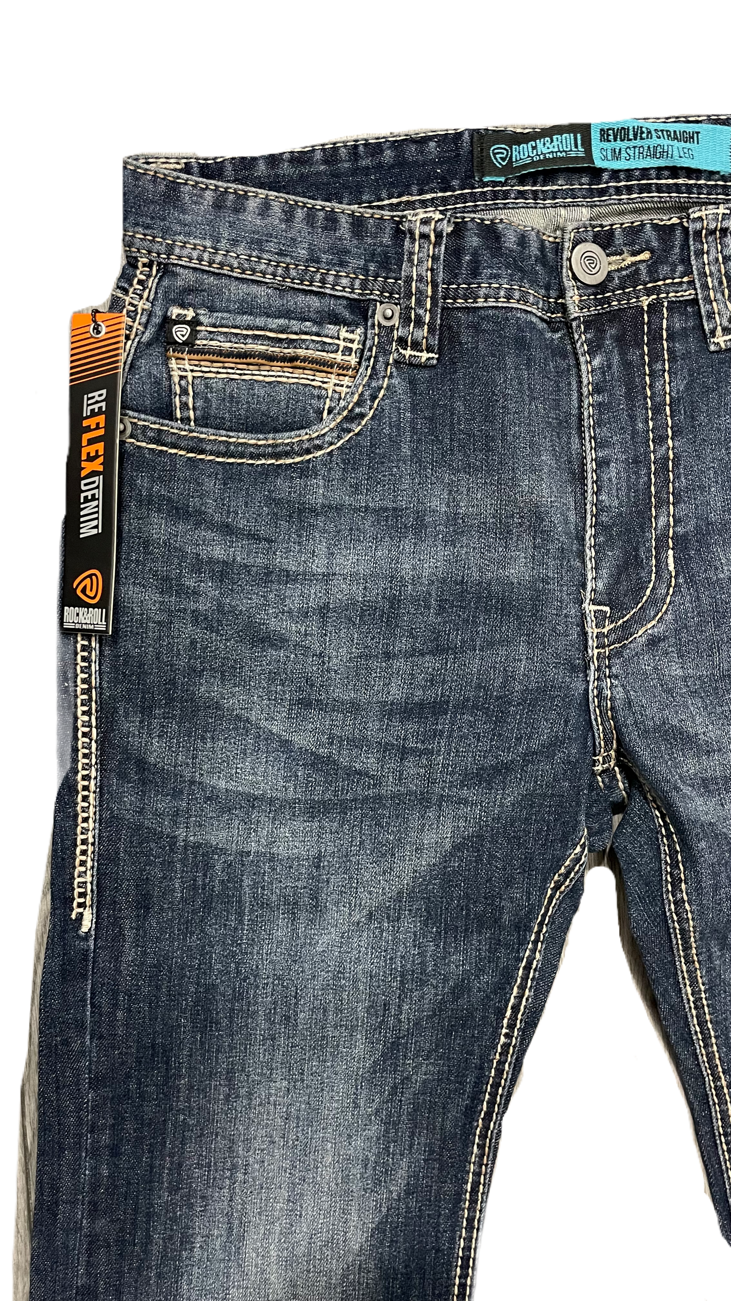 Pantalón Rock and roll denim etiqueta azul deslavado Jason