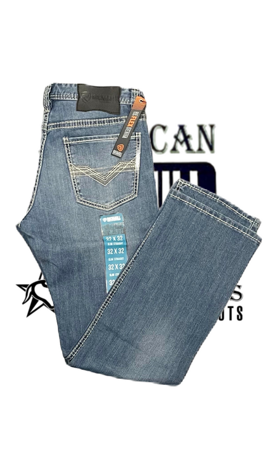 Pantalón Rock and roll denim etiqueta azul azul revolver straight