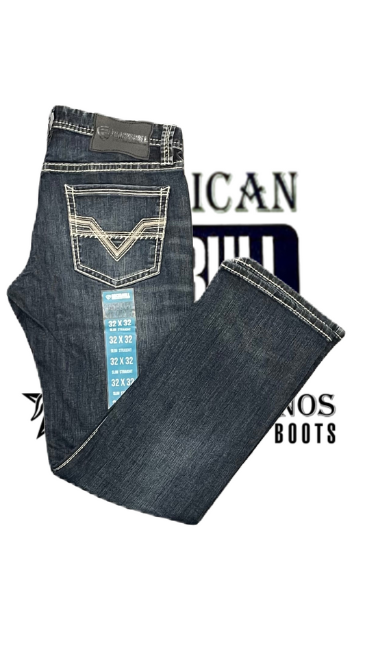 Pantalón Rock and roll denim etiqueta azul azul revolver straight