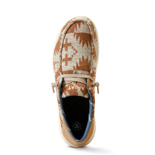 Zapato ariat para caballero de hilo café