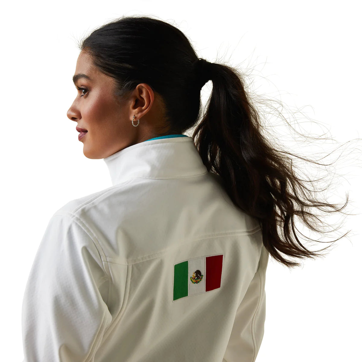 Chamarra Ariat Dama New Team Softshell México Blanco