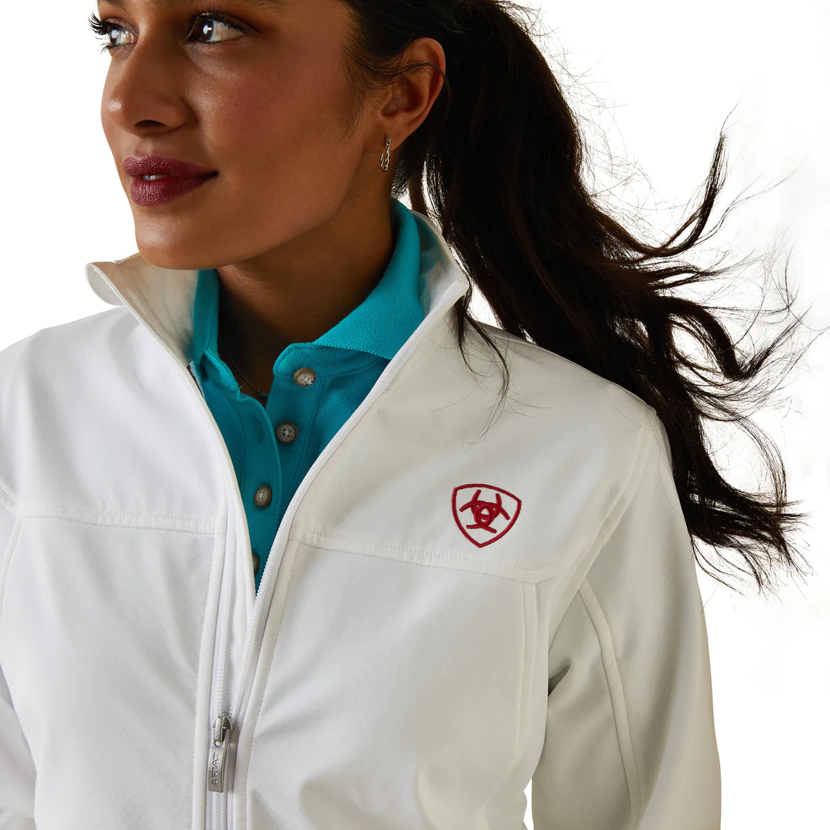 Chamarra Ariat Dama New Team Softshell México Blanco