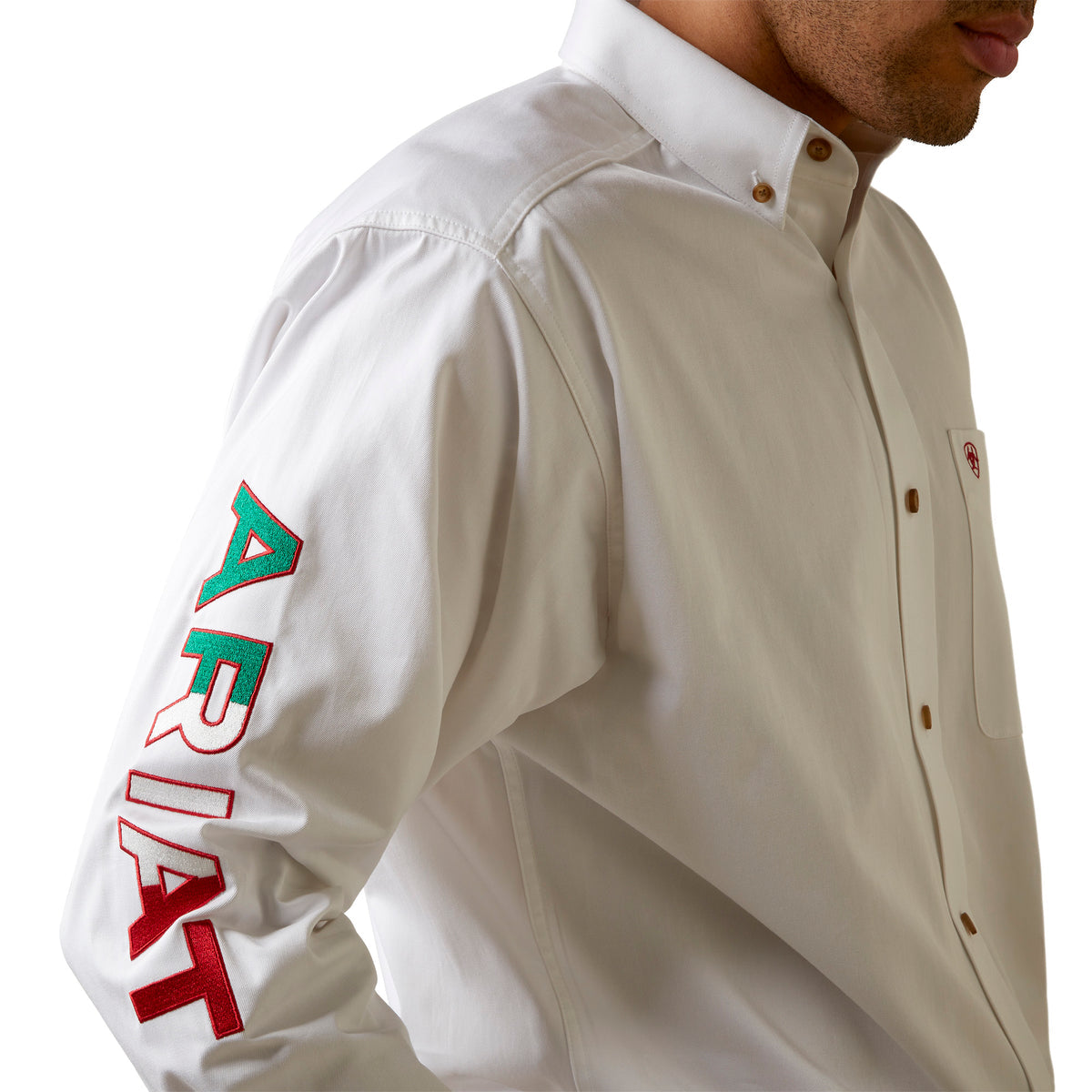 Camisa TEAM MEX LOGO ARIAT BLANCA