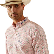 Cargar imagen en el visor de la galería, Camisa ARIAT rosa con diseño logo azul