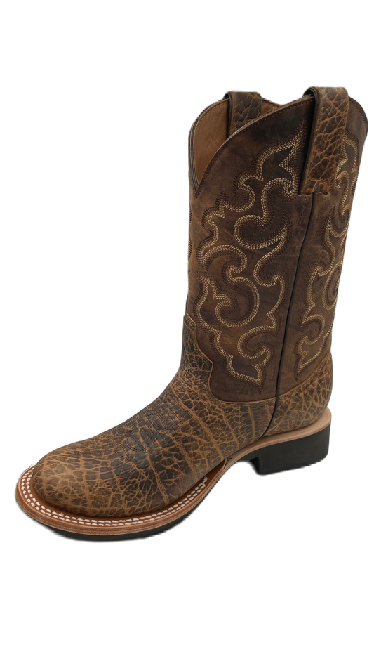Bota vaquera para hombre piel de bisonte