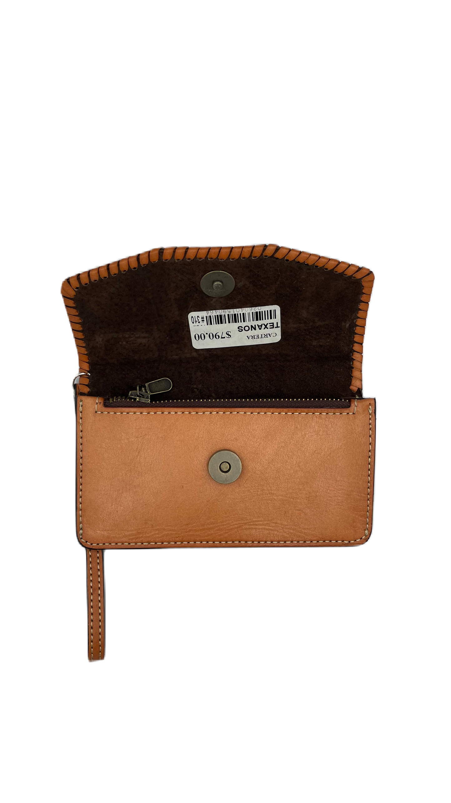 Cartera de piel cincelado a mano para dama