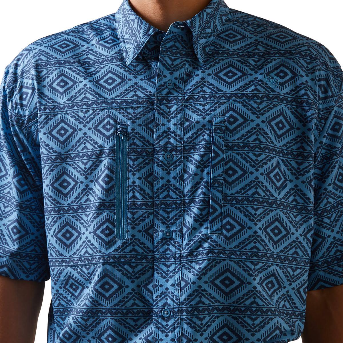 Camisa Ariat TEK traspirable para caballero color azul