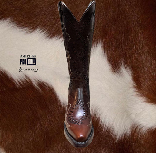 Oslo bota vaquera de piel color shedron