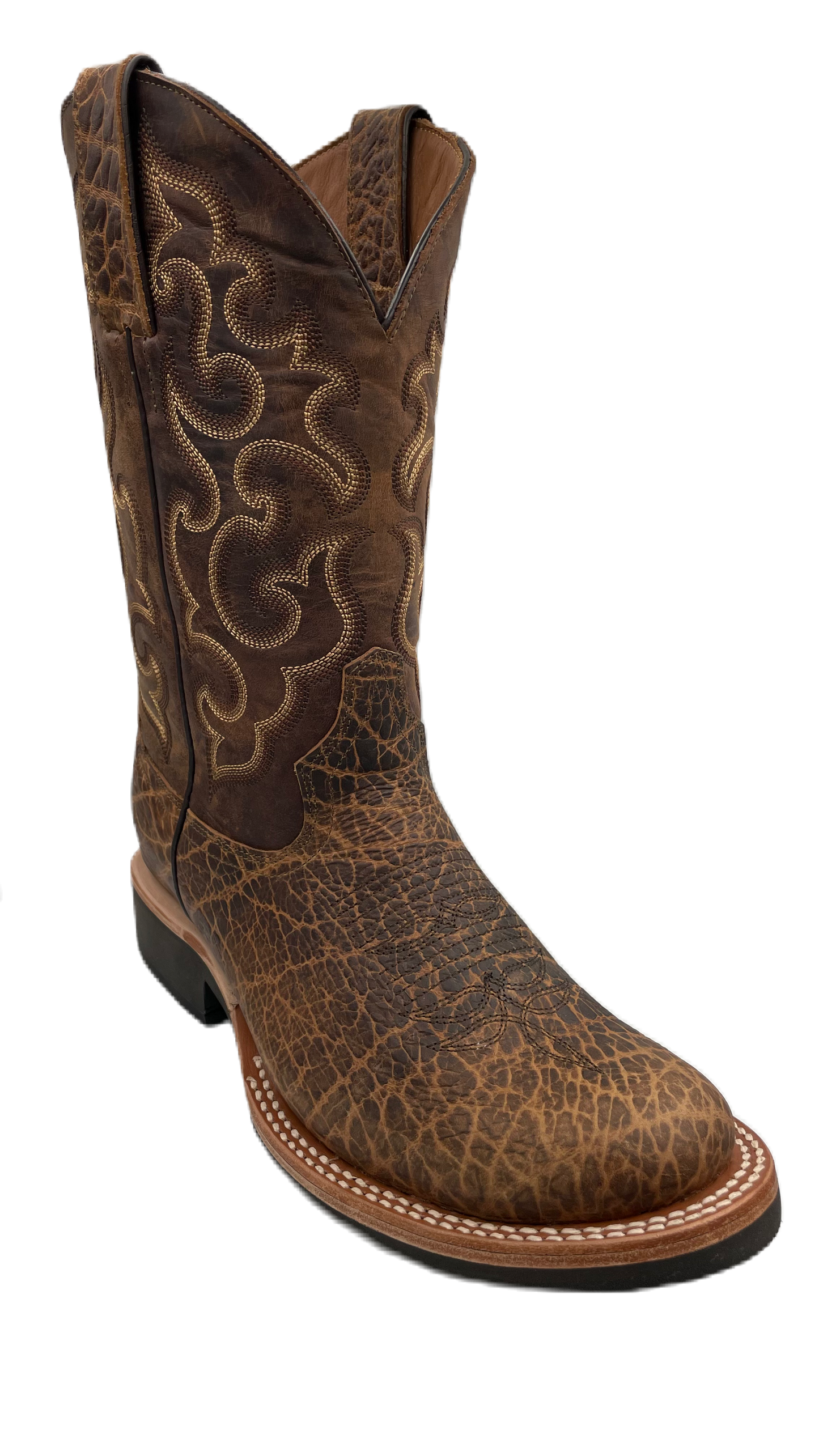 Bota vaquera para hombre piel de bisonte