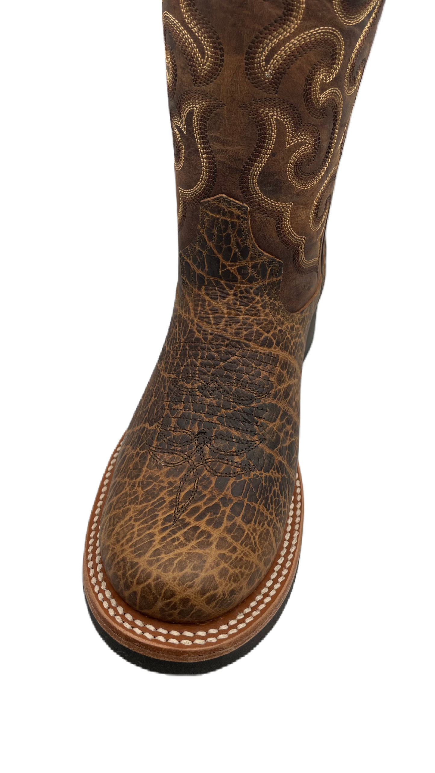 Bota vaquera para hombre piel de bisonte