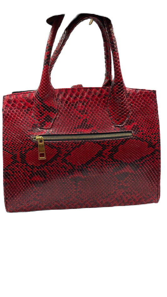 Bolsa de pitón color rojo
