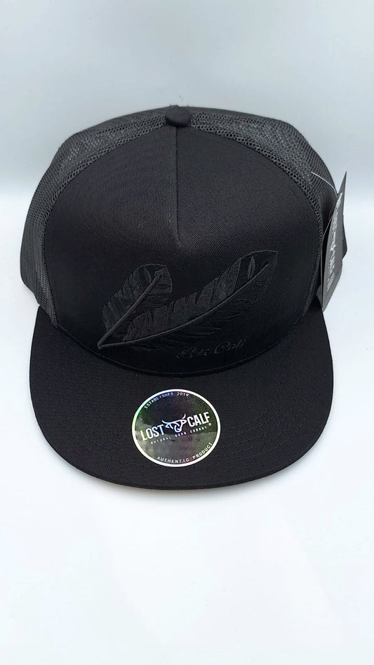 Gorra (LOST CALF) pluma negra
