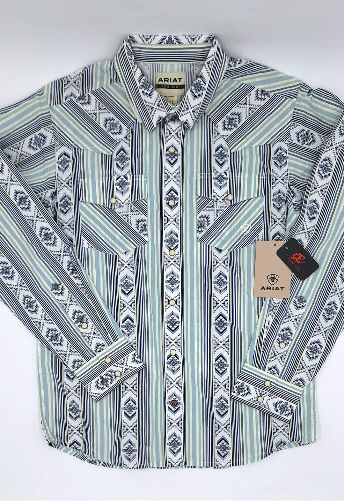 Camiza ARIAT azul,gris
