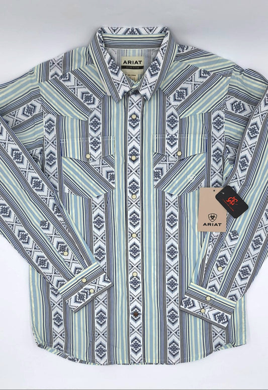 Camiza ARIAT azul,gris