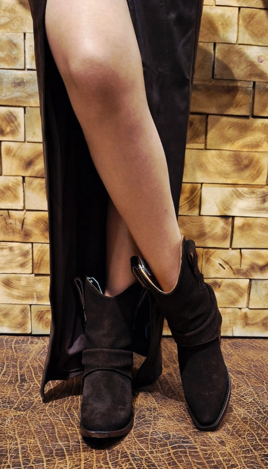 Botin mujer dobles cafe