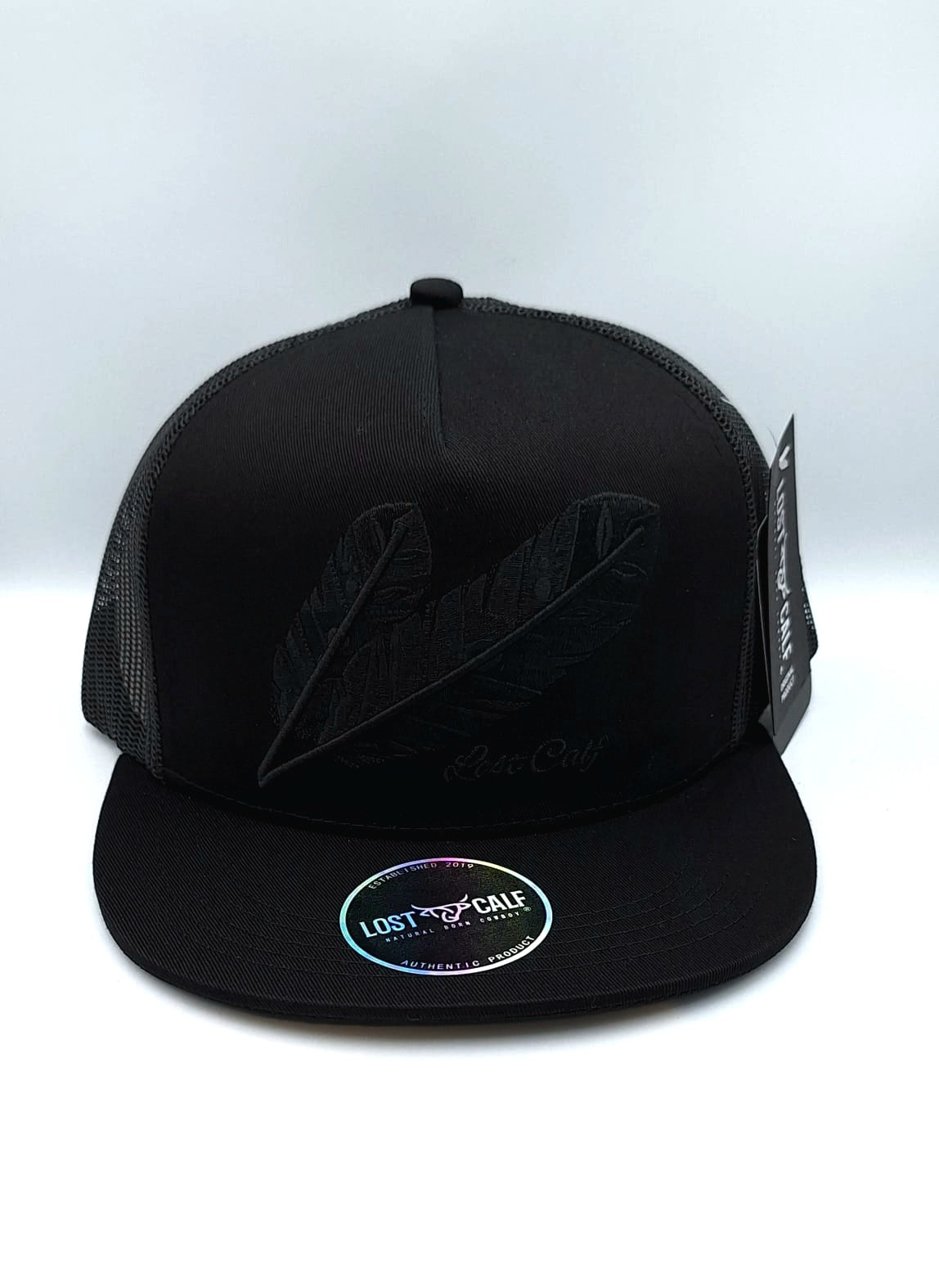 Gorra (LOST CALF) pluma negra