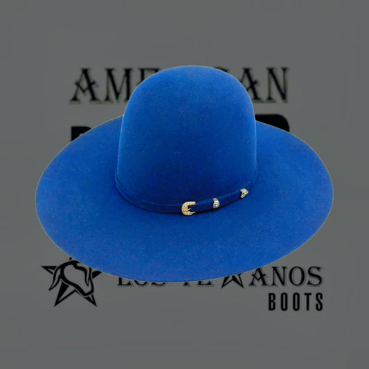Texana lana 100X azul rey ( open crown)