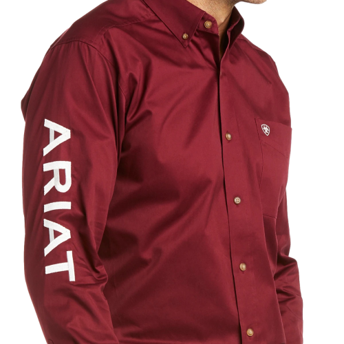 Camisa Vaquera TWILL FTD LS Color Vino