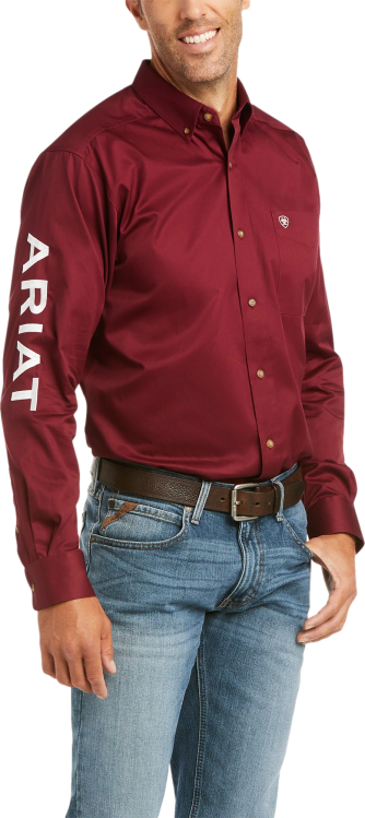 Camisa Vaquera TWILL FTD LS Color Vino